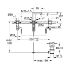 Смеситель для раковины GROHE Eurosmart Cosmopolitan на 3 отверстия, S-size, хром (20187000)