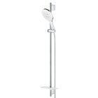 Душевой гарнитур GROHE Rainshower SmartActive 150 с мыльницей, 3 режима струи, душевая штанга 900 мм, 9,5 л/мин, белая луна (26594LS0)
