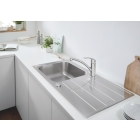 Мойка из нержавеющей стали с корзинчатым вентилем GROHE K500, 100/50 (31563SD1)