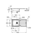 Мойка из нержавеющей стали с корзинчатым вентилем GROHE K500, 100/50 (31563SD1)