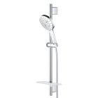 Душевой гарнитур GROHE RainShower SmartActive 130 с мыльницей, 3 режима струи, душевая штанга 600 мм, 9,5 л/мин, хром (26575000)