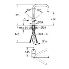 Смеситель для кухонной мойки GROHE Minta с вытяжным U-изливом, хром (32067000)