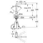 Смеситель для кухни GROHE Minta с вытяжным L-изливом, суперсталь (32168DC0)