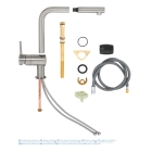 Смеситель для кухни GROHE Minta с вытяжным L-изливом, суперсталь (32168DC0)