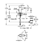 Смеситель для биде GROHE Lineare с донным клапаном, S-size, хром (33848001)
