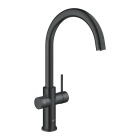 Смеситель для кухни GROHE Blue Home с системой фильтрации, охлаждения и газирования воды, Wi-Fi, черный бархат (31455KS1)