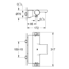 Термостат для ванны GROHE Grohtherm 2000, хром (34467001)