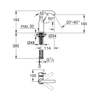 Смеситель для раковины GROHE Essence с цепочкой, M-size, хром (23480001)