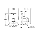 Внешняя часть смесителя для ванны GROHE Grandera, хром (24068000)