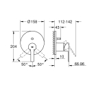 Внешняя часть смесителя для ванны GROHE Lineare, хром (24064001)