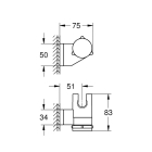 Держатель для душа настенный GROHE Vitalio Universal, хром, 26183000