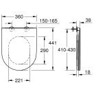 Унитаз напольный GROHE Bau Ceramic с бачком и сиденьем с микролифтом (NW0099)