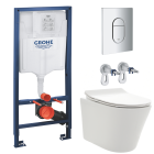 Комплект инсталляции GROHE NW0145/S с унитазом AQUAme AQM2001 и сиденьем с микролифтом (NW0181/S)