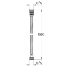 Душевой шланг GROHE Rotaflex Metal Long-Life 1500 мм, с защитой от перекручивания, хром (28417001)