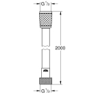 Душевой шланг GROHE Rotaflex 2000 мм, с защитой от перекручивания, хром (28413002)