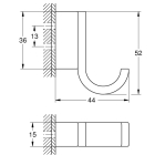 Крючок для халата GROHE Selection, металл, фантомный чёрный (41216KF0)