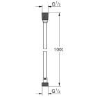 Душевой шланг GROHE Silverflex Long-Life 1000 мм, с защитой от перекручивания, хром (26334001)
