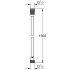 Душевой шланг GROHE Silverflex Long-Life 1500 мм, с защитой от перекручивания, хром (26346001)