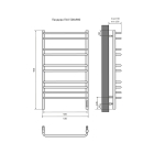 Полотенцесушитель электрический Aquatek Пандора П10 500x900, черный муар AQ EL RPC1090BL