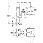 Душевая система GROHE Tempesta System 250 Cube со смесителем для душа, хром (26692001)