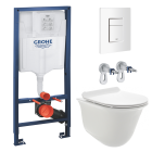 Комплект инсталляции GROHE Rapid SL 38772SH0 с унитазом AQUAme AQM2005 и сиденьем с микролифтом (NW0288)