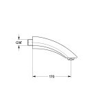 Излив для ванны GROHE (вынос 170 мм), хром (13614000)