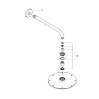 Верхний душ GROHE Rainshower Cosmopolitan Metal 210, 1 режим, 286 мм, хром (26052000)