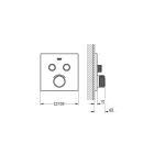 Внешняя часть термостата для ванны и душа GROHE Grohtherm SmartControl на 2 потребителя, холодный рассвет матовый (29124GN0)