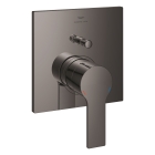 Внешняя часть смесителя для ванны GROHE Allure скрытого монтажа на 2 потребителя, квадратная, темный графит глянец (19315A01)