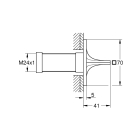 Внешняя часть вентиля GROHE Allure, темный графит глянец (19334A01)