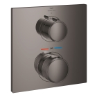 Внешняя часть термостата для душа GROHE Allure скрытого монтажа на 1 потребителя, квадратная, темный графит глянец (19380A02)