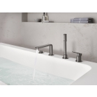 Смеситель для ванны GROHE Lineare на 4 отверстия, на край ванны, темный графит матовый (19577AL1)