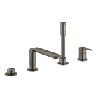 Смеситель для ванны GROHE Lineare на 4 отверстия, на край ванны, темный графит матовый (19577AL1)