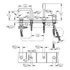 Смеситель для ванны GROHE Essence на 4 отверстия, на край ванны, теплый закат глянец (19578DA1)