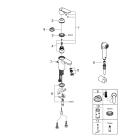 Смеситель для раковины GROHE Eurosmart Cosmopolitan с цепочкой и гигиеническим душем, S-Size, хром (23125000)