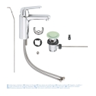 Смеситель для раковины GROHE Eurosmart Cosmopolitan, M-size, хром (23325000)