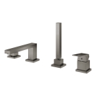 Смеситель для ванны GROHE Eurocube на 4 отверстия, на край ванны, темный графит матовый (19897AL1)