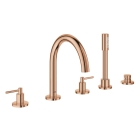 Смеситель для ванны GROHE Atrio двухвентильный, на 5 отверстий, на край ванны, теплый закат глянец (19922DA3)