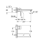 Внешняя часть смесителя для раковины GROHE Lineare, L-Size, хром (23444001)
