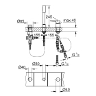 Смеситель для ванны GROHE Lineare на 3 отверстия, хром (19965001)