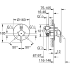 Смеситель для ванны GROHE Concetto в комплекте с монтажной, хром (32214001)