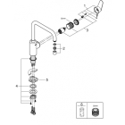 Смеситель для кухни GROHE Eurodisc Cosmopolitan, хром (32259003)