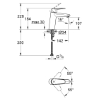 Смеситель для раковины GROHE Eurodisc Cosmopolitan, M-size, хром (23449002)