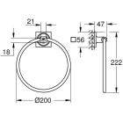 Кольцо для полотенца GROHE Allure, темный графит глянец (40339A01)