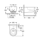 Биде подвесное GROHE Essence Ceramic, альпин-белый (3957400H)
