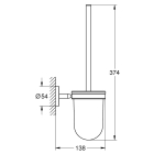 Туалетный ершик в комплекте GROHE BauCosmopolitan, хром (40463001)