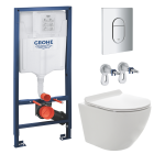 Комплект инсталляции GROHE NW0145/S с унитазом AQUAme AQM2002 и сиденьем с микролифтом (NW0182/S)