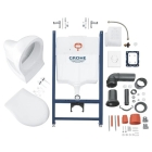 Комплект инсталляции GROHE Solido Compact 4 в 1 с подвесным унитазом Lecico Perth и панелью смыва Skate Air (39117000)