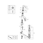 Смеситель для раковины GROHE Eurostyle с донным клапаном, хром (23707003)