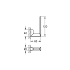 Держатель для запасного рулона туалетной бумаги GROHE Selection Cube, хром (40784000)